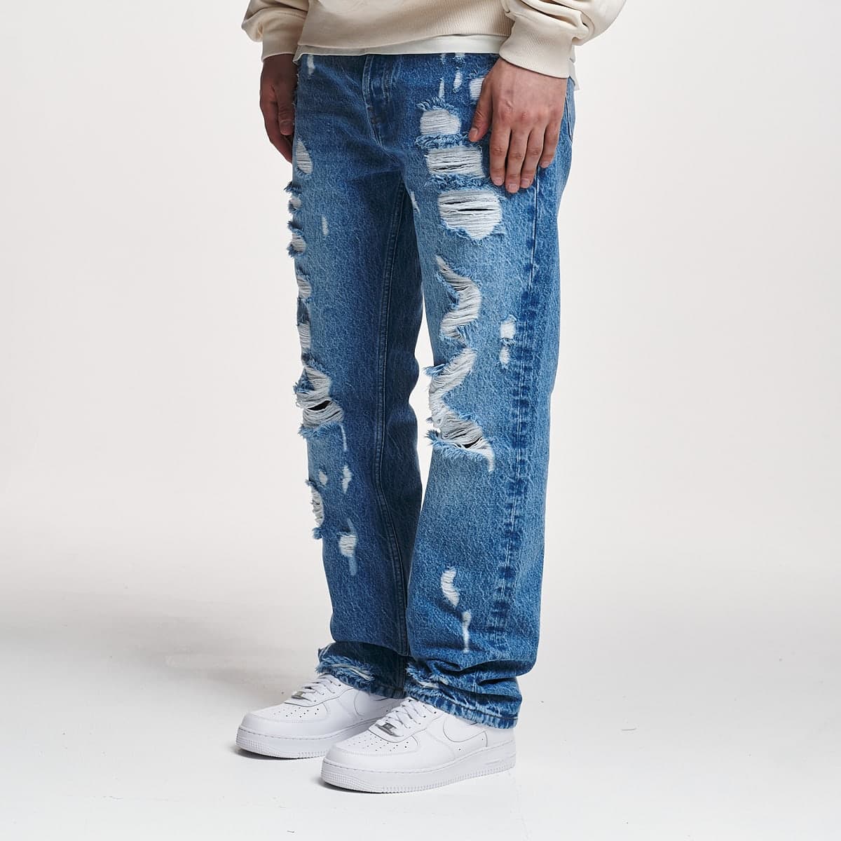 Firio Destroyed Straight Jeans
