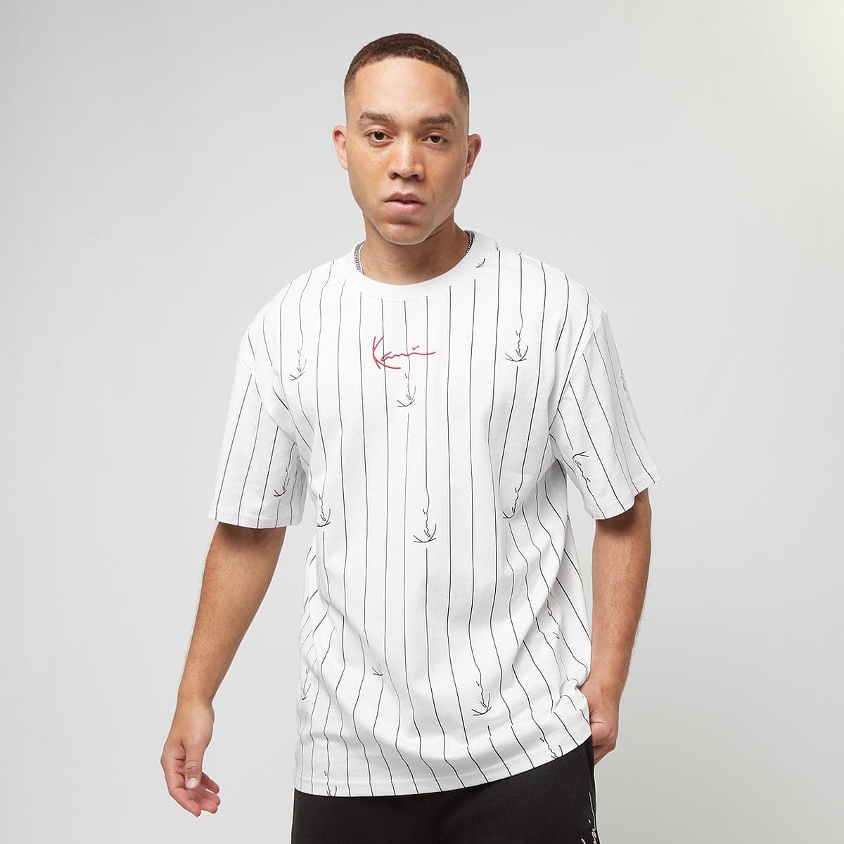 Small Signature Logo Pinstripe Tee