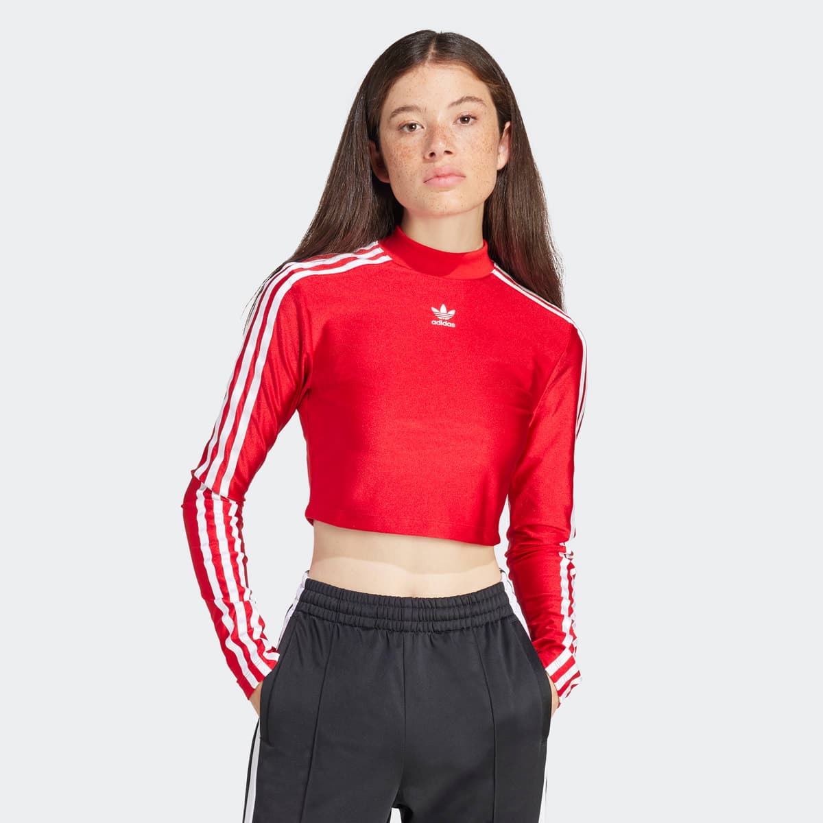 3-Streifen Cropped Longsleeve