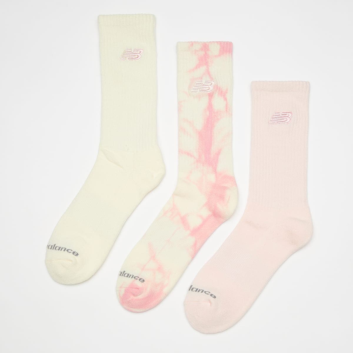 3 PACK - Embroidery Logo + Tie Dye Crew Socks