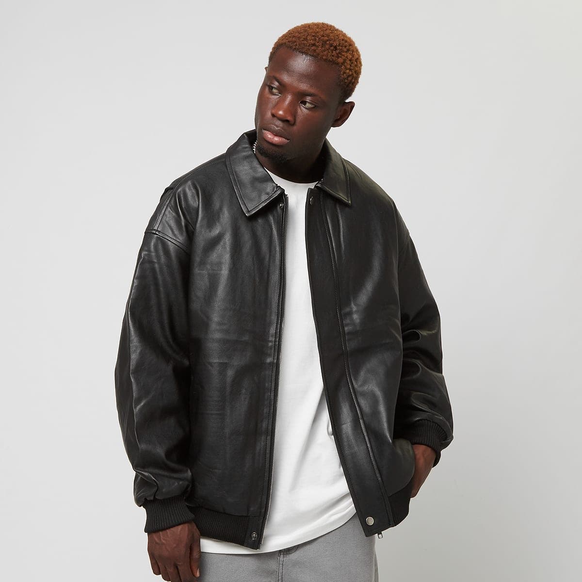 Synthetic Leather Blouson 
