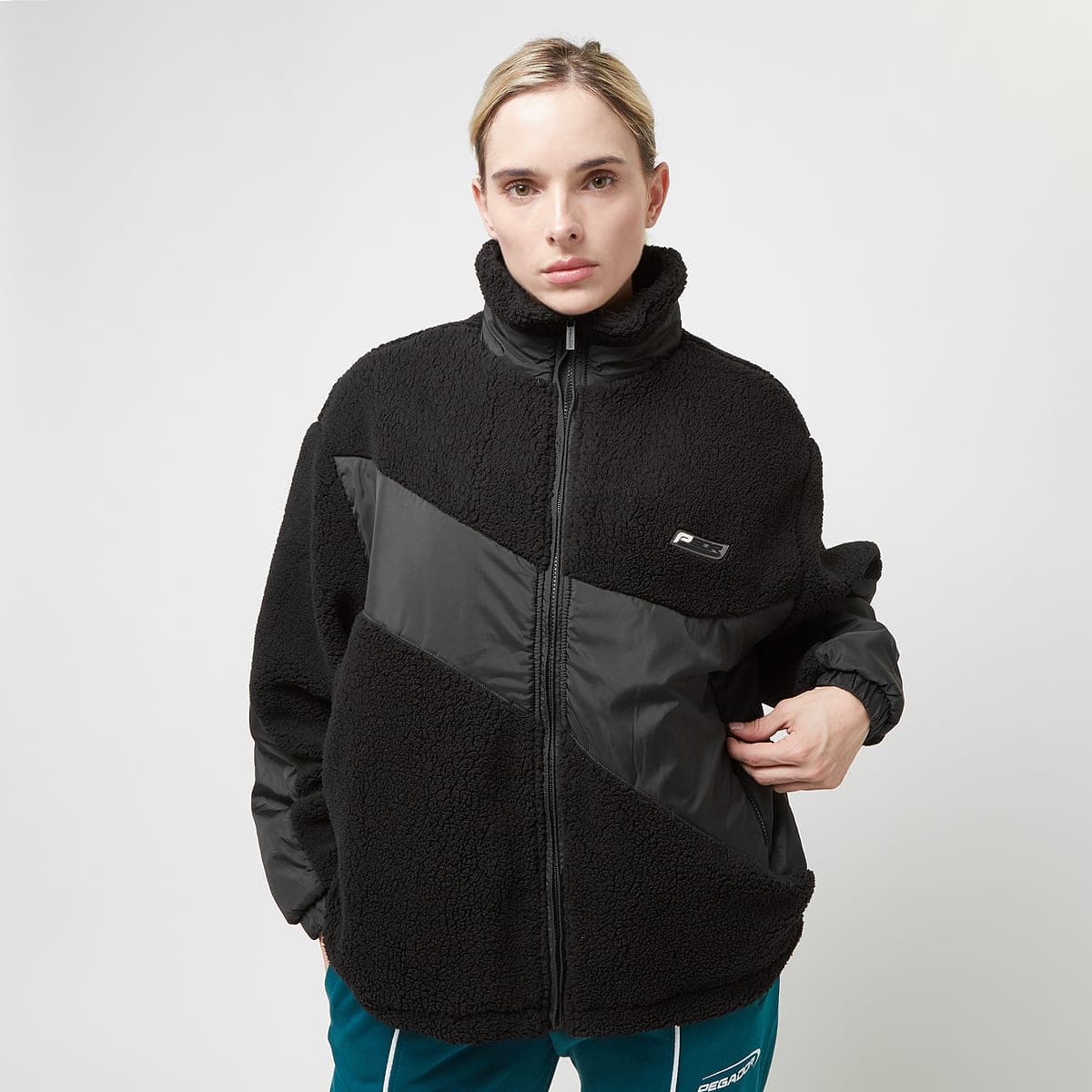 Teddy Fabric Mix Jacke