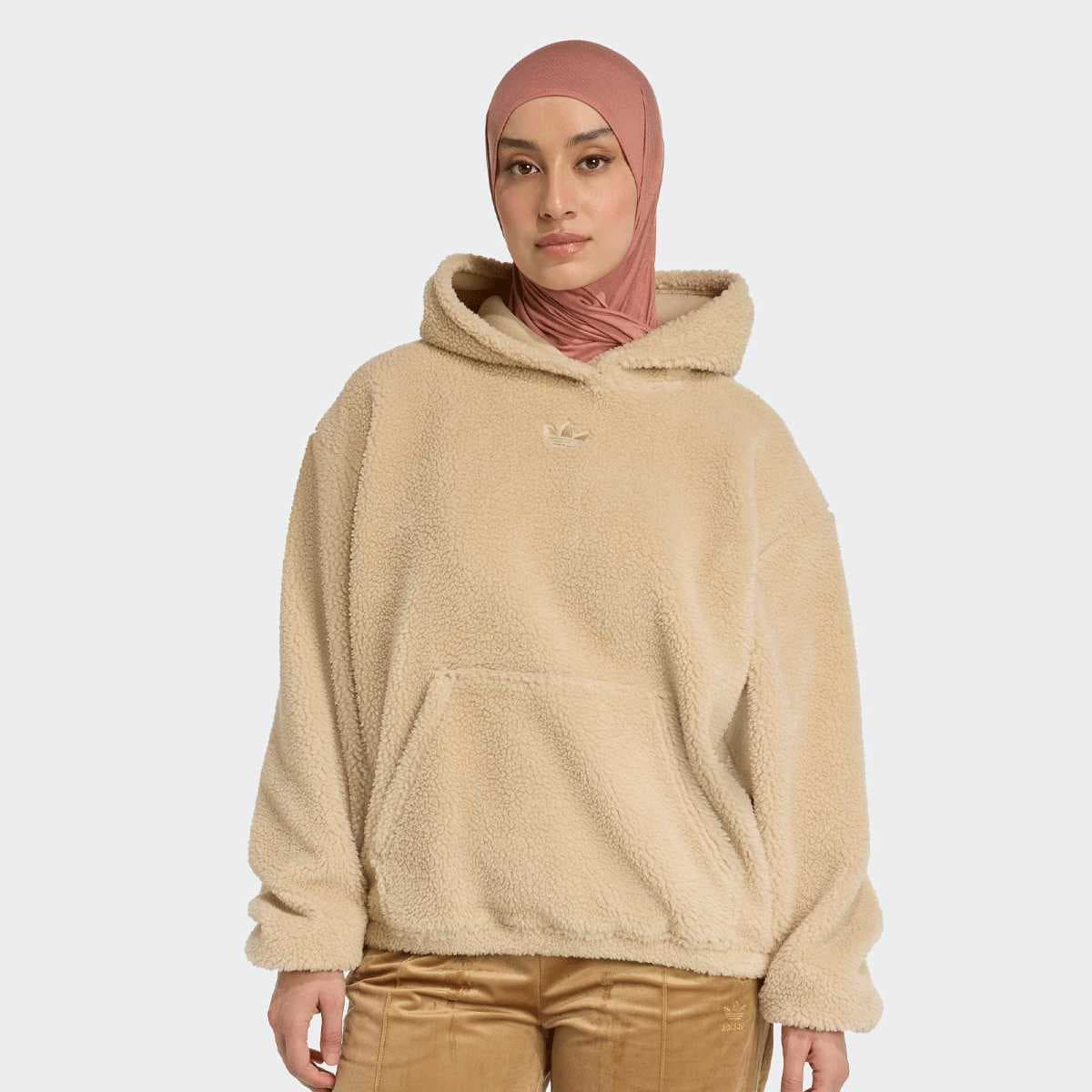 Essentials Teddy Crop Hoodie