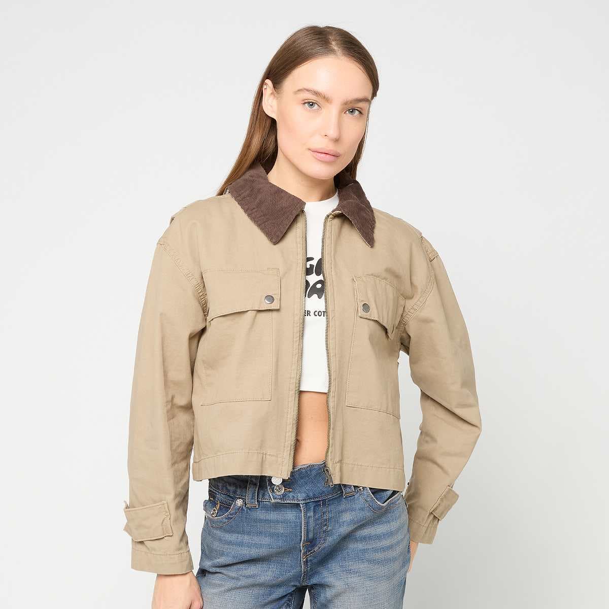 Ladies Workwear Cropped Cotton Jacket