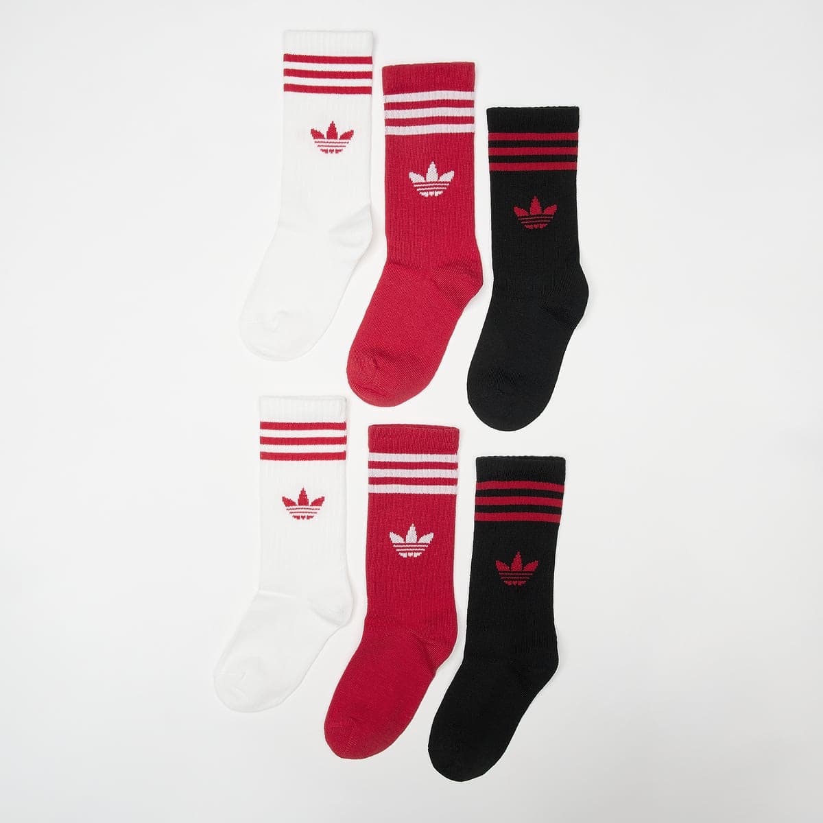 6 PACK - 3-Stripes Crew Socks