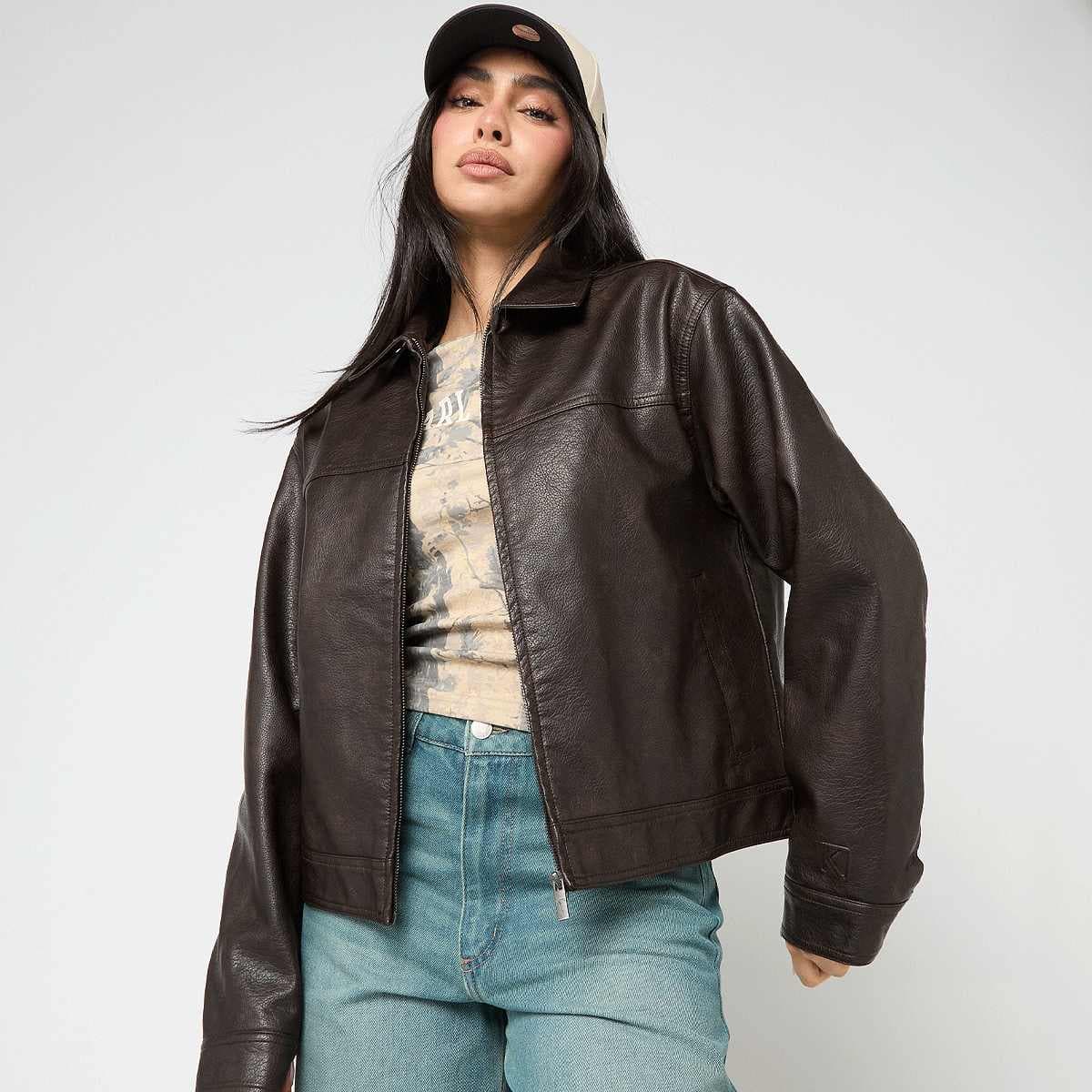 OG Retro Pu Leather Boxy Jacket