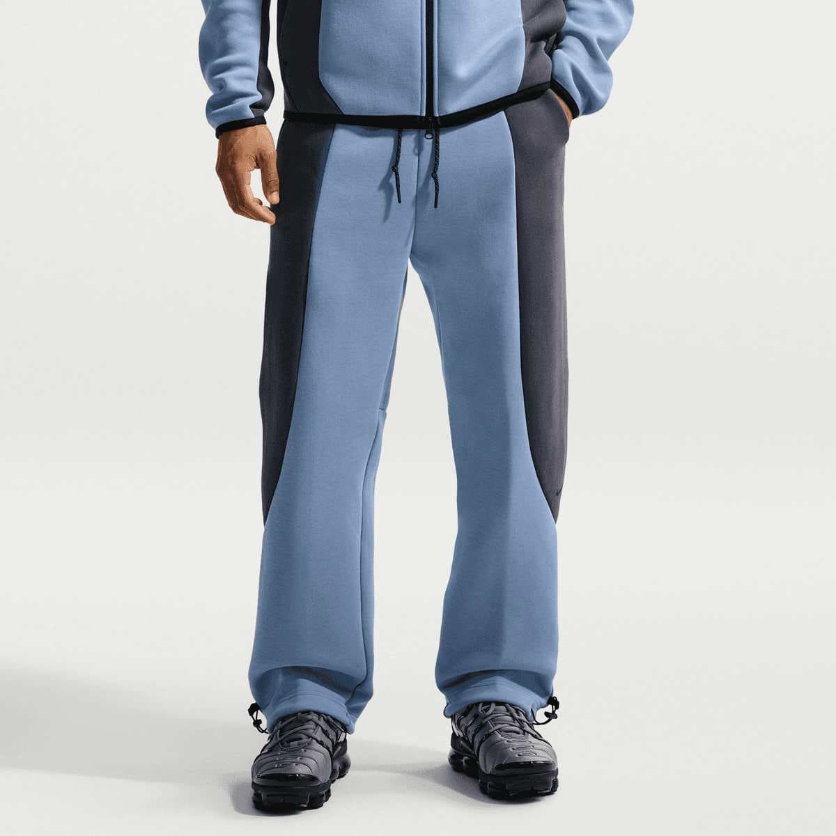 Tech Color-Block Open-Hem Fleece Pants