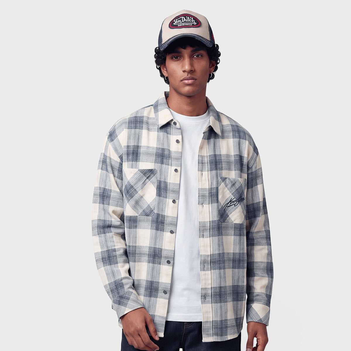 Kani Jeans Check Flannel Oversized Shirt