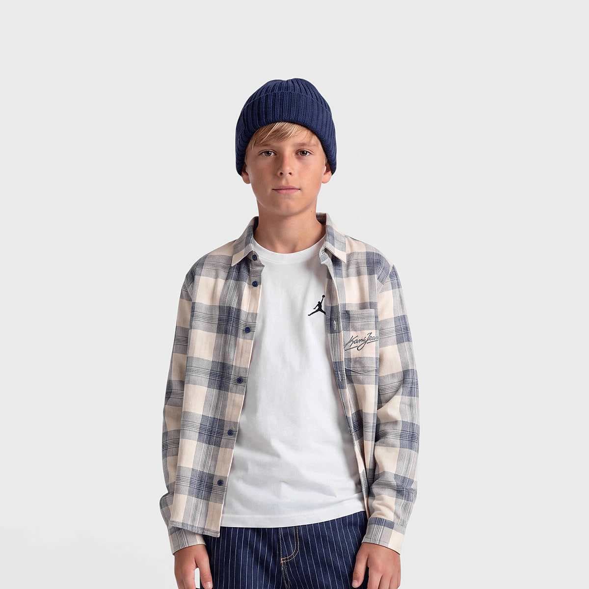 Kani Jeans Check Flannel Shirt Junior blue