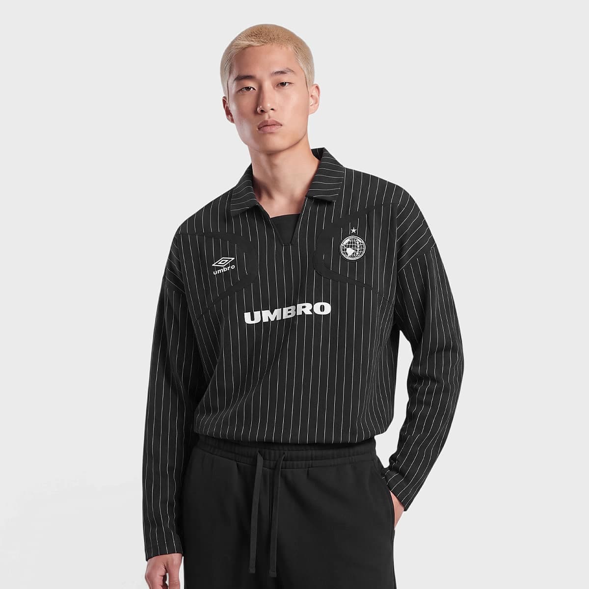 PINSTRIPE DRILL TOP black