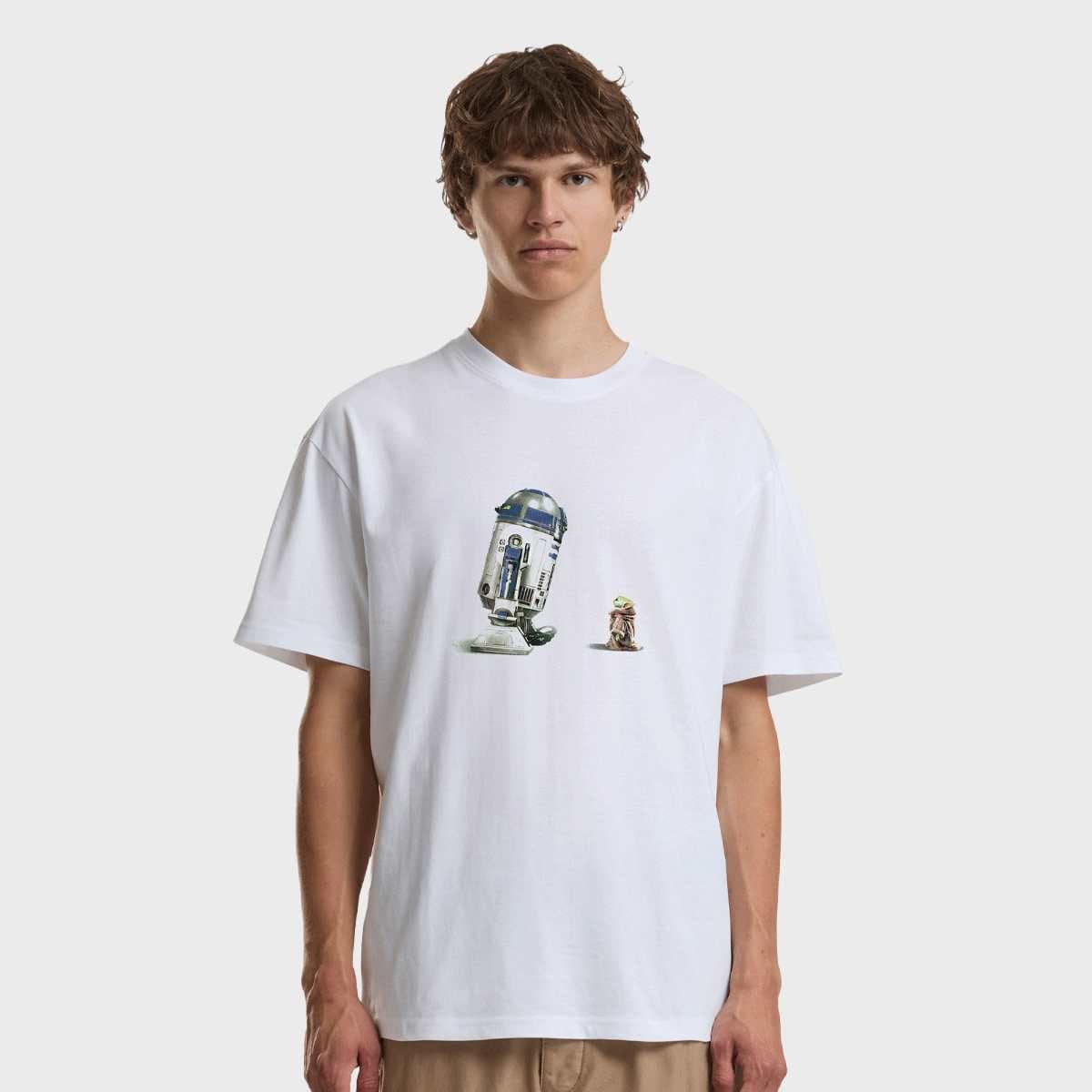 Star Wars Mandalorian R2D2 Grogu Loose Tee