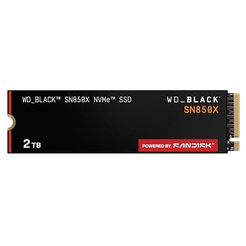 WD_BLACK SN850X NVMe SSD 2 TB interne SSD (Gaming Speicher, PCIe Gen4-Technologie, Lesen 7.300 MB/s, Schreiben 6.600 MB/s) Schwarz