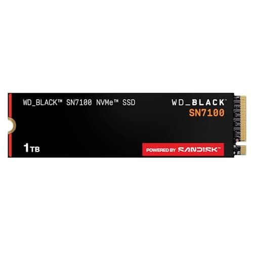 WD_BLACK SN7100 NVMe SSD 1 TB (High-Performance Gaming-Speicher, bis zu 7.250 MB/s Lesen, PCIe Gen4, Energieeffizienz, für Desktop, Laptop &amp; Handheld-Spielekonsolen) - POWERED BY SANDISK