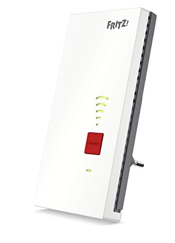 FRITZ!Repeater 2400 Edition International, Ripetitore - Wi-Fi Extender Dual Band Con 1.733 Mbit/s (5 GHz) &amp; 600 Mbit/s (2,4 GHz), Mesh, Access Point, 1x Gigabit LAN, Interfaccia In Italiano