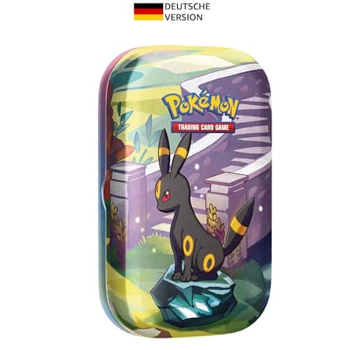 Pokémon-Sammelkartenspiel: Mini-Tin-Box Karmesin &amp; Purpur – Prismatische Entwicklungen: Nachtara (2 Boosterpacks &amp; 1 Münze)