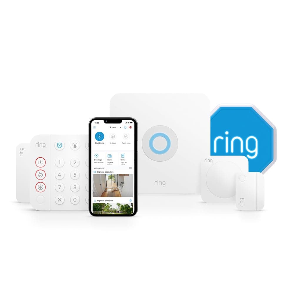 Kit Ring Alarm - S con sirena per esterni | Sistema di allarme per la sicurezza della tua casa con monitoraggio assistito opzionale - Senza vincoli di lunga durata - Compatibile con Alexa