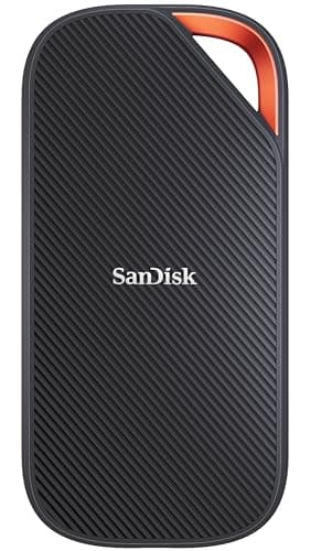 SanDisk Extreme PRO mit USB4 2 TB (portable SSD, bis zu 3.800 MB/s Lesegeschwindigkeit, robustes Design mit IP65, kompatibel mit USB-C &amp; Thunderbolt, Silikonhülle &amp; Aluminiumgehäuse)