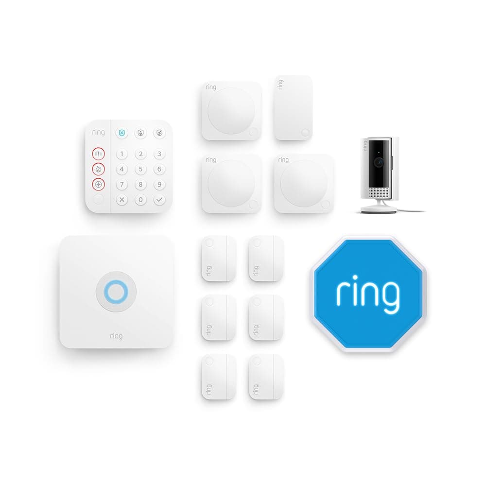 Ring Alarm - XL + Innenkamera (Indoor Camera, 2. Gen.) + Sirene im Paket | Alarmanlage für Haus & Wohnung mit WLAN & Kamera | Smartphone-Benachrichtigungen | haustierfreundlich | Alexa-kompatibel