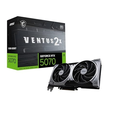 MSI GeForce RTX 5070 12G Ventus 2X OC - 12GB GDDR7 (28Gbps/192-bit), PCIe 5, Boost: 2542 MHz, HDMI 2.1b, DisplayPort 2.1b