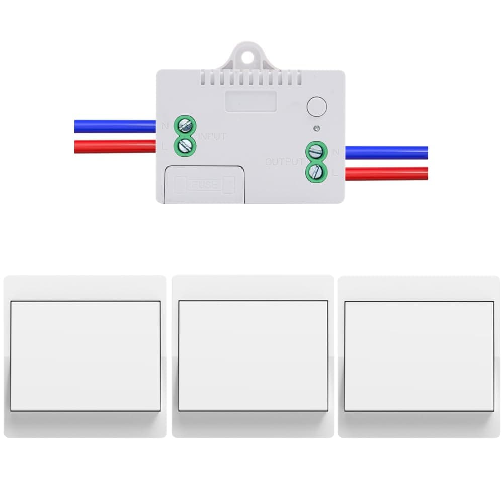 Cerhot 220v interruptor inalambrico autoalimentado cinetico interruptores inalambricos sin bateria rf interruptor remoto pulsador inalambrico conmutador luz inalambrico para iluminacion del hogar