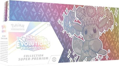 Pokémon JCC: Collezione Super-Premium Scarlatto e Viola – Evoluzioni Prismatiche del GCC Pokémon (1 Carta Promo Brillante completamente illustrata, una custodia per Deck All Soft Evoli e 15 booster)