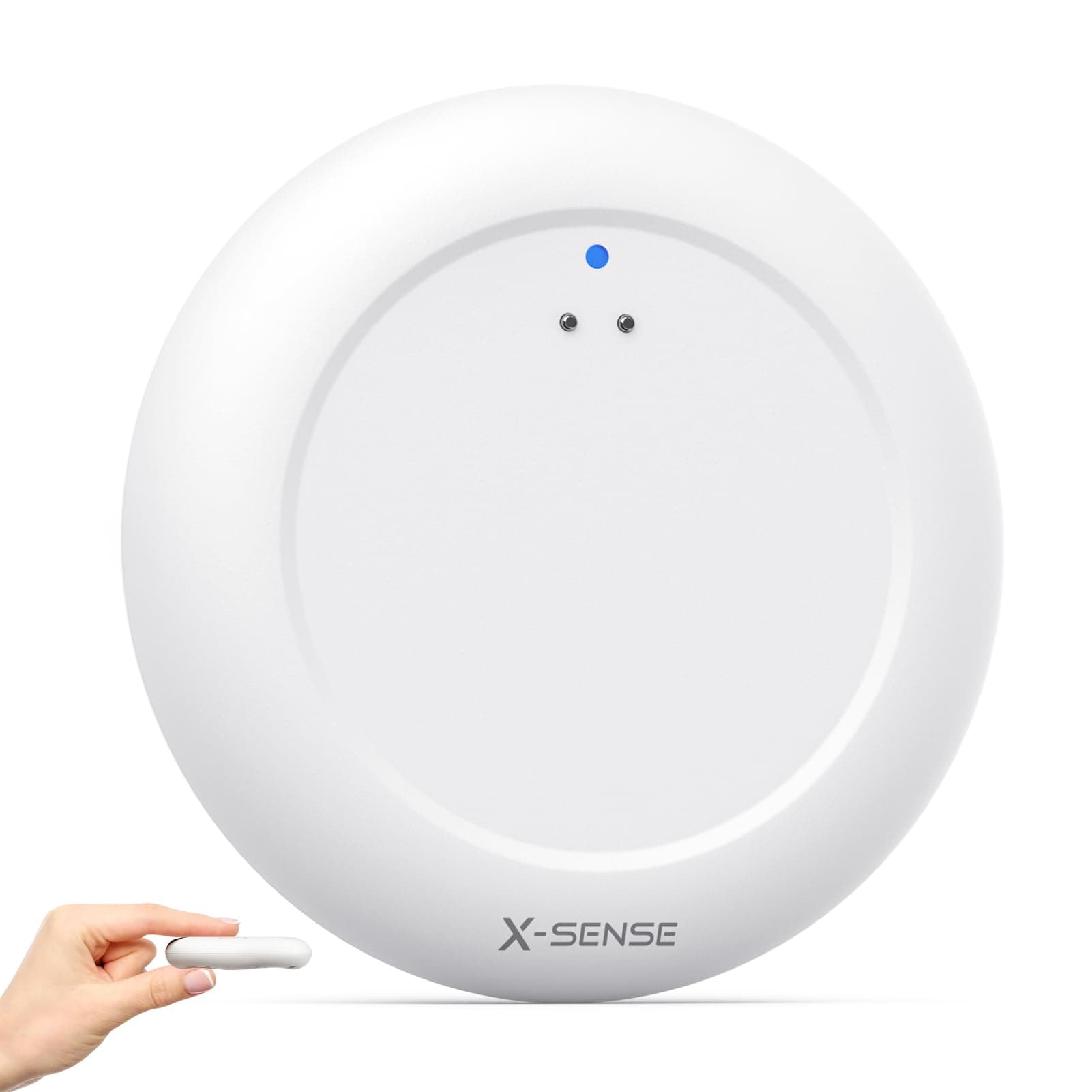 X-Sense Wassermelder WLAN, Smarter Wassermelder, mit App-Warnungen（nur 2.4Ghz）, wasserdicht nach IP67, Funk-Wassersensor für Küche, Bad, Keller, SBS50 Basisstation erforderlich, SWS0A