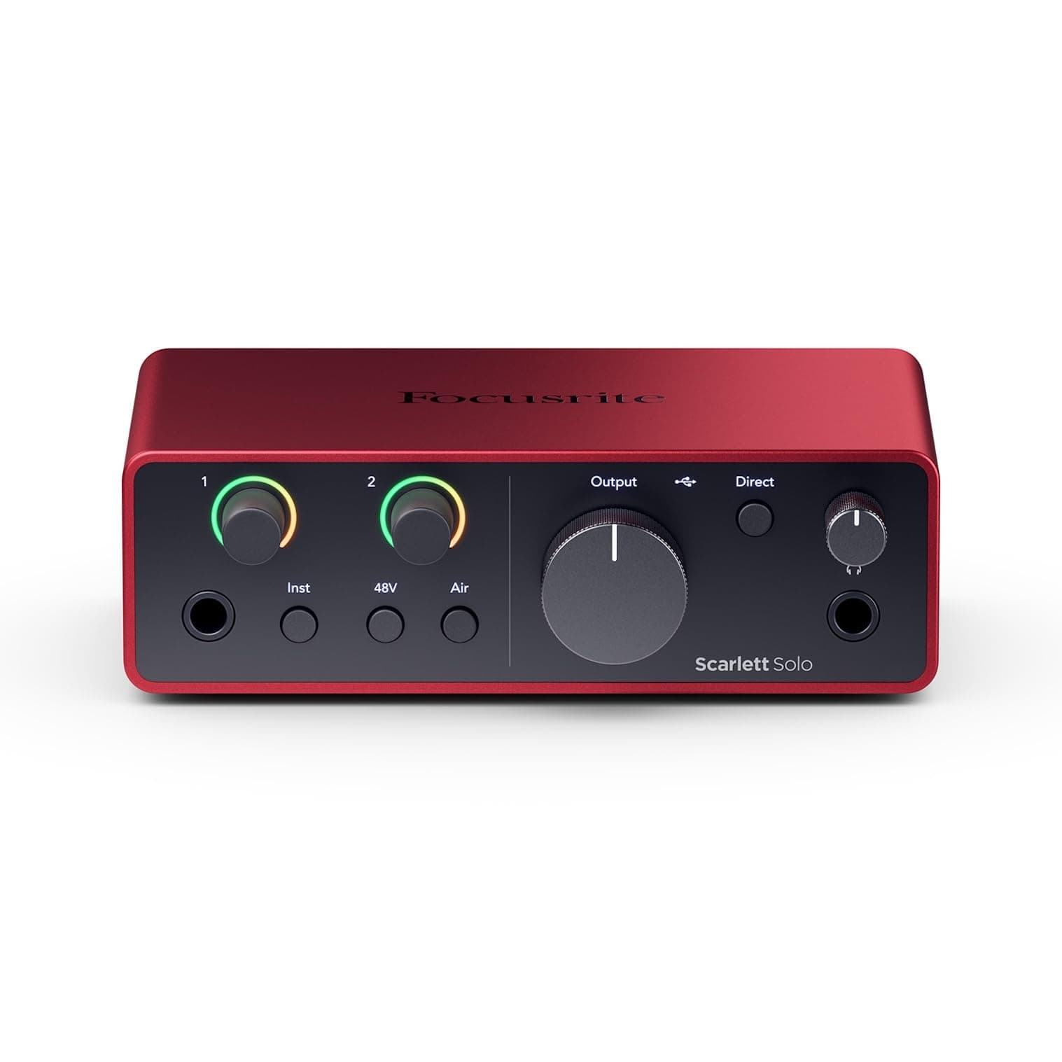 Focusrite Scarlett Solo 4.ª gen. interfaz de audio USB para guitarristas, cantantes o productores. Grabación con sonido de estudio y alta fidelidad y todo el software que necesitas
