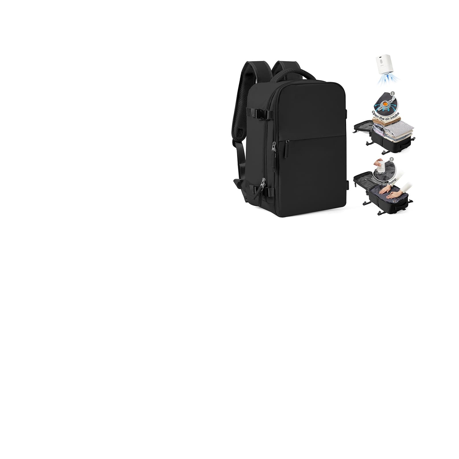 SZLX Zaino Ryanair 40x30x20 Sottovuoto Zaino da Viaggio 40x30x20 Wizzair Bagaglio a Mano 40x20x25 Borse da Cabina per Easyjet 45x36x20 Donna con USB Adatto a PC da 14 Pollici, Valigia con Sottovuoto