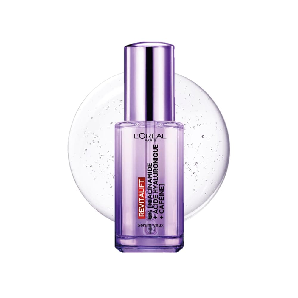 L'Oréal Paris - Sérum Contour des Yeux - Anti-Rides , Anti-Poches & Anti-Cernes - À l'Acide Hyaluronique Pur et à la Caféine - Embout Triple-Bille innovant - Revitalift Filler - 20 ml