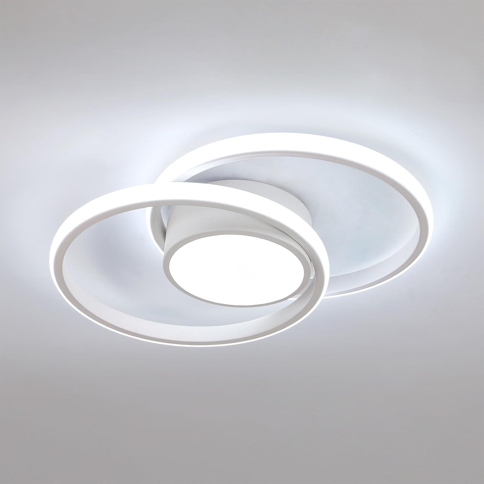 Comely - Plafoniere LED rotonda da Soffitto 42W, 4800LM, con design Moderno. Luce bianca fredda 6500K, adatta ad soggiorno, cucina, bagno, camera da Letto o corridoio. 40cm,Bianco