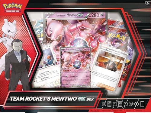Pokemon TCG: Team Rocket’s Mewtwo ex Box - 4 Packs, Promos