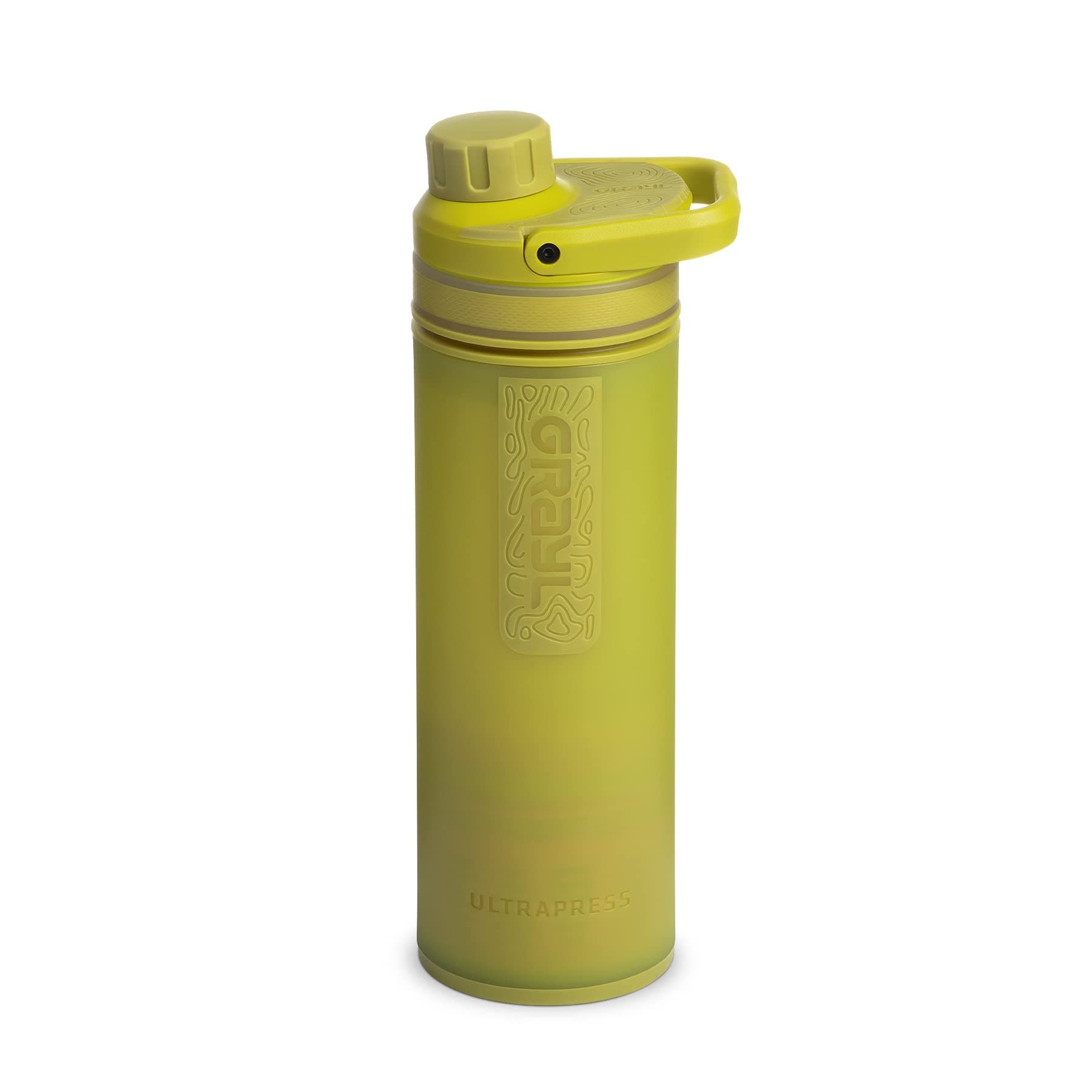 GRAYL UltraPress 500 ml Filtre à eau pour l'extérieur Eau potable I Élimine 99,99% de toutes les bactéries et virus I Parfait pour le camping, la survie et les voyages (Forager Moss)