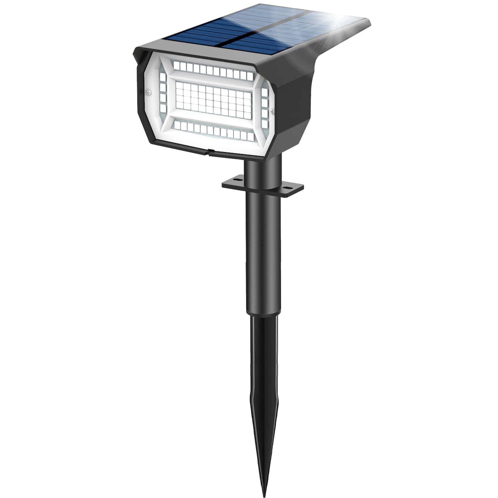 LOTMOS 72 LED Luces Solares LED Exterior Jardin Impermeable IP67 Focos Solares Lampara Luz Solar Exterior para Patio,Caminos,Terraza,Suelo,Calzada,Piscina,Césped,Carril,Camping