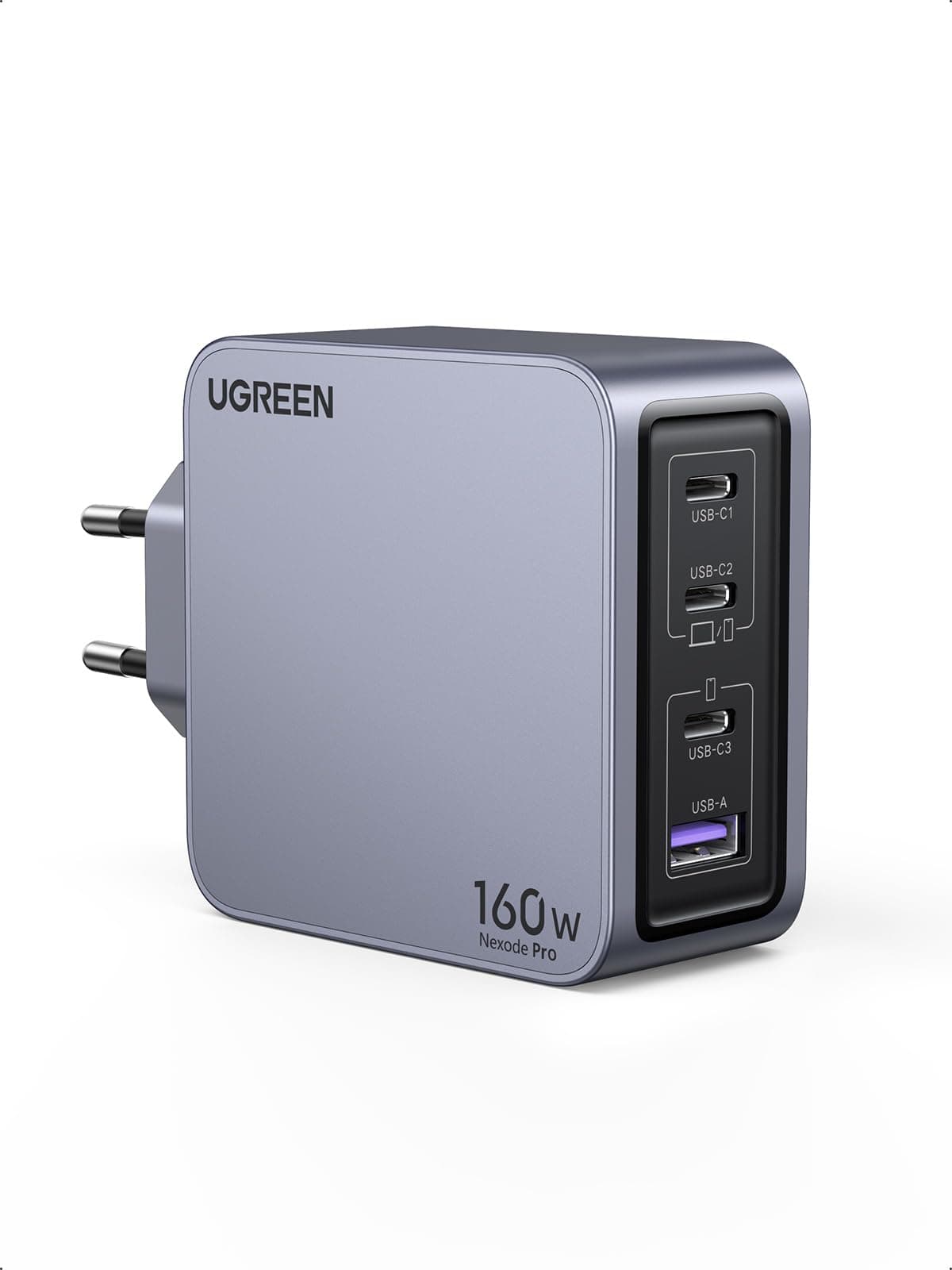 UGREEN USB C Ladegerät, Nexode Pro 160W GaN Charger Mini USB C Netzteil 4-Port Schnellladegerät PD3.1 kompatibel mit MacBook Pro/Air, iPad, iPhone 17 Pro Max, Galaxy S25 Ultra, S24, Dell XPS