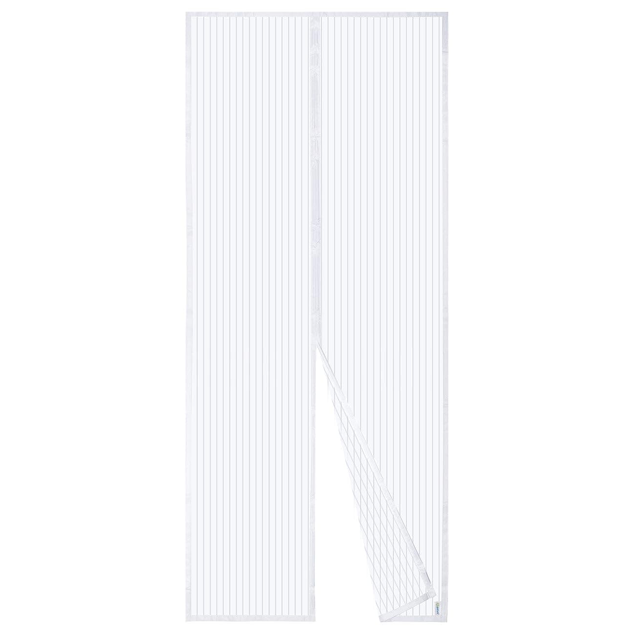 Moustiquaire Magnétique Pour Porte Apalus, Rideau en Maille, Joint Magnétique de Haut en Bas avec Fermeture Automatique, Maintient l'air frais à l'intérieur (100x220 CM,Blanc)