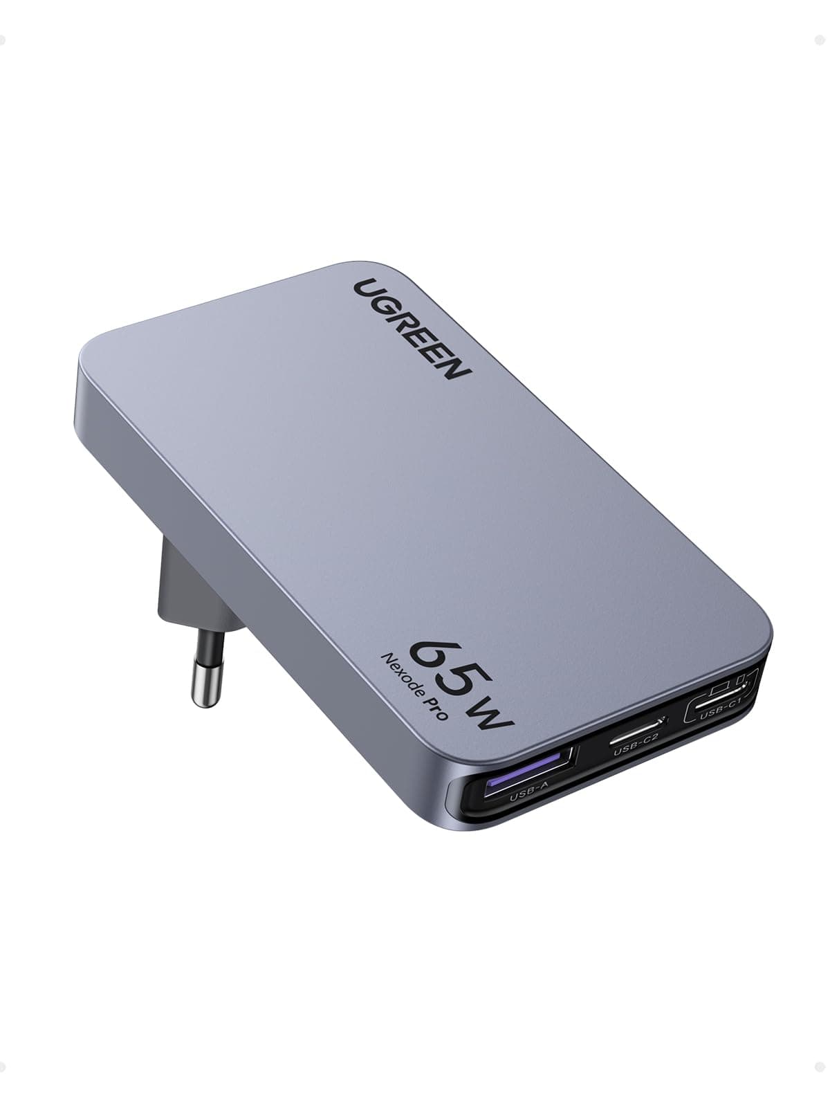 UGREEN Nexode Pro 65W USB C Ladegerät Slim mit EU/US/UK Stecker GaN USB-C Netzteil 3-Port Charger Schnellladegerät kompatibel mit MacBook, iPad, iPhone 17, Galaxy S25 Ultra, Dell XPS