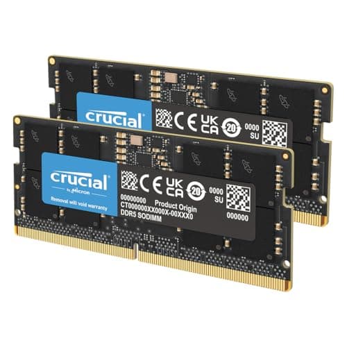 Crucial RAM DDR5 16Go Kit (2x8Go) 5200MHz (or 4800MHz) SODIMM, Mémoire pour Ordinateur Portable, Mini PC, (ou 4800MHz) - CT2K8G52C42S5