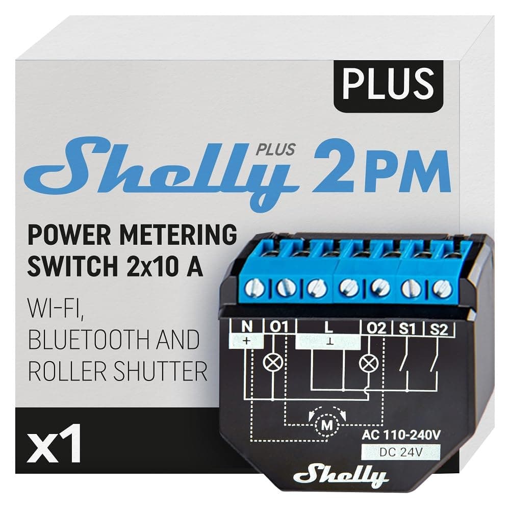 Shelly Plus 2 PM Smart Home Interrupteur de Relais Double