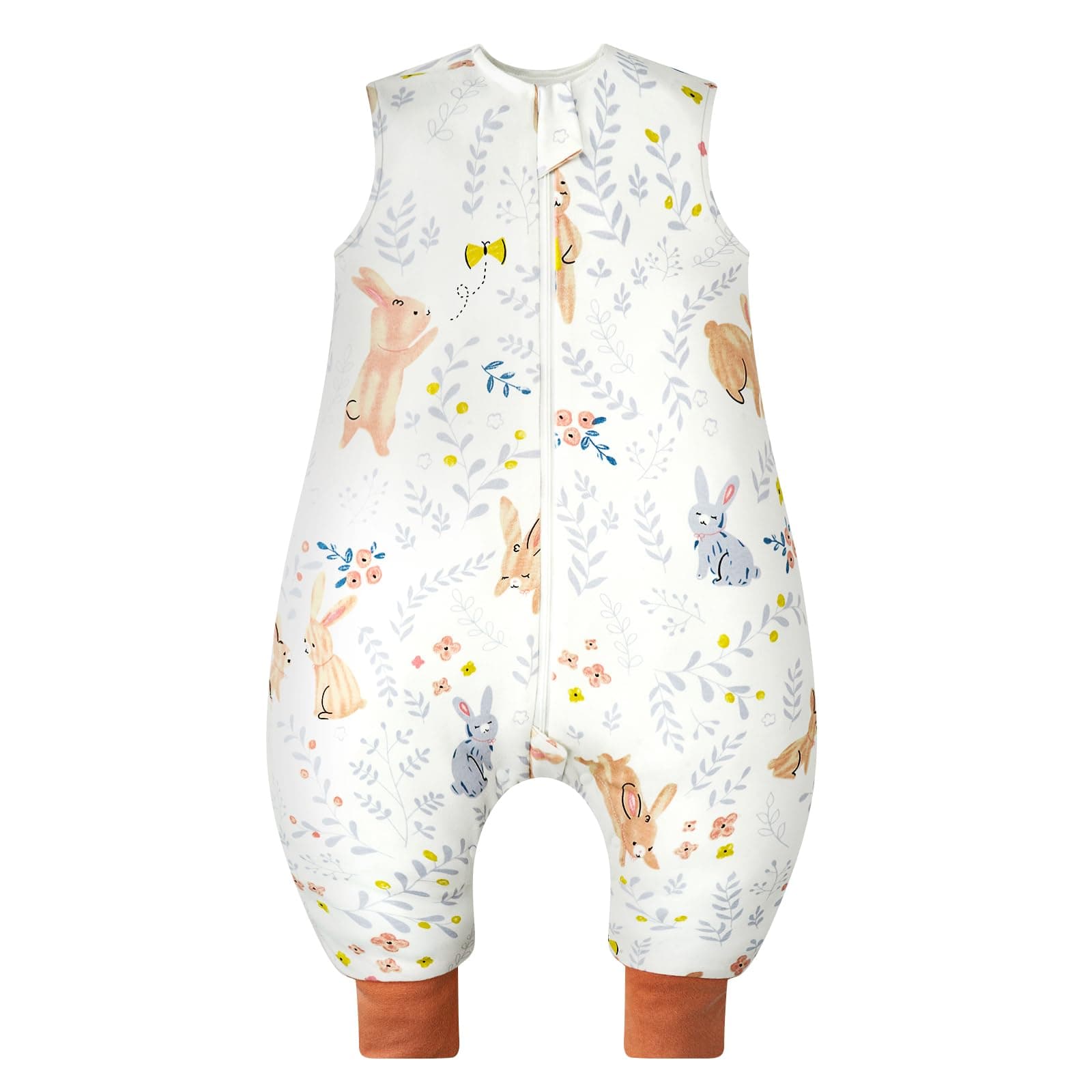 WYTbaby Sacco Nanna Con Piedini 100% Cotone 1 Tog Tutto l'Anno per Bambini 2-3 Anni