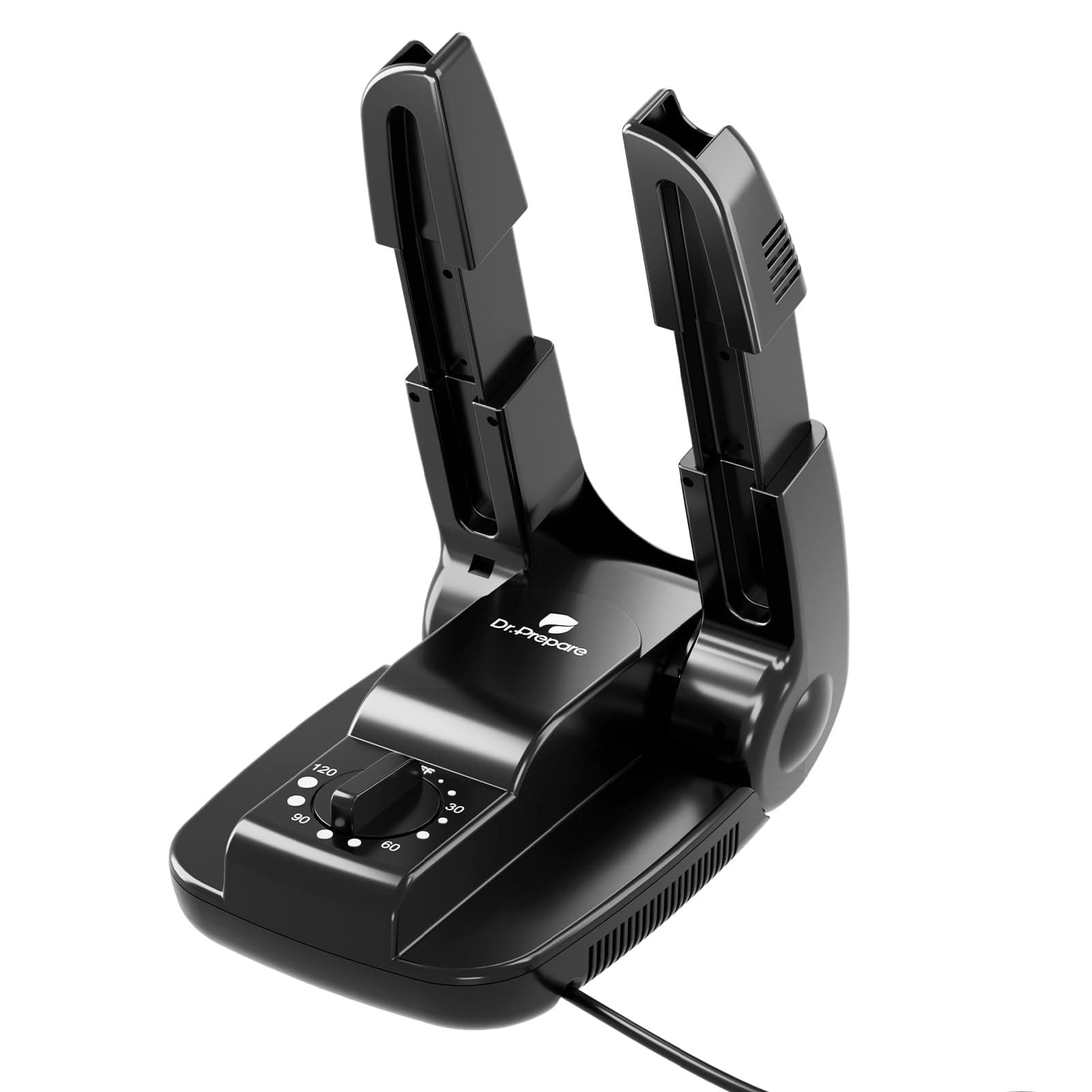 Dr.Prepare Asciuga Scarpe Elettrico Asciugascarpe con Ventilazione Manopola Facile Asciuga Scarponi in Modo Veloce con Timer per Scarpe da Calcio Scarponi da Sci Calzini Cappelli