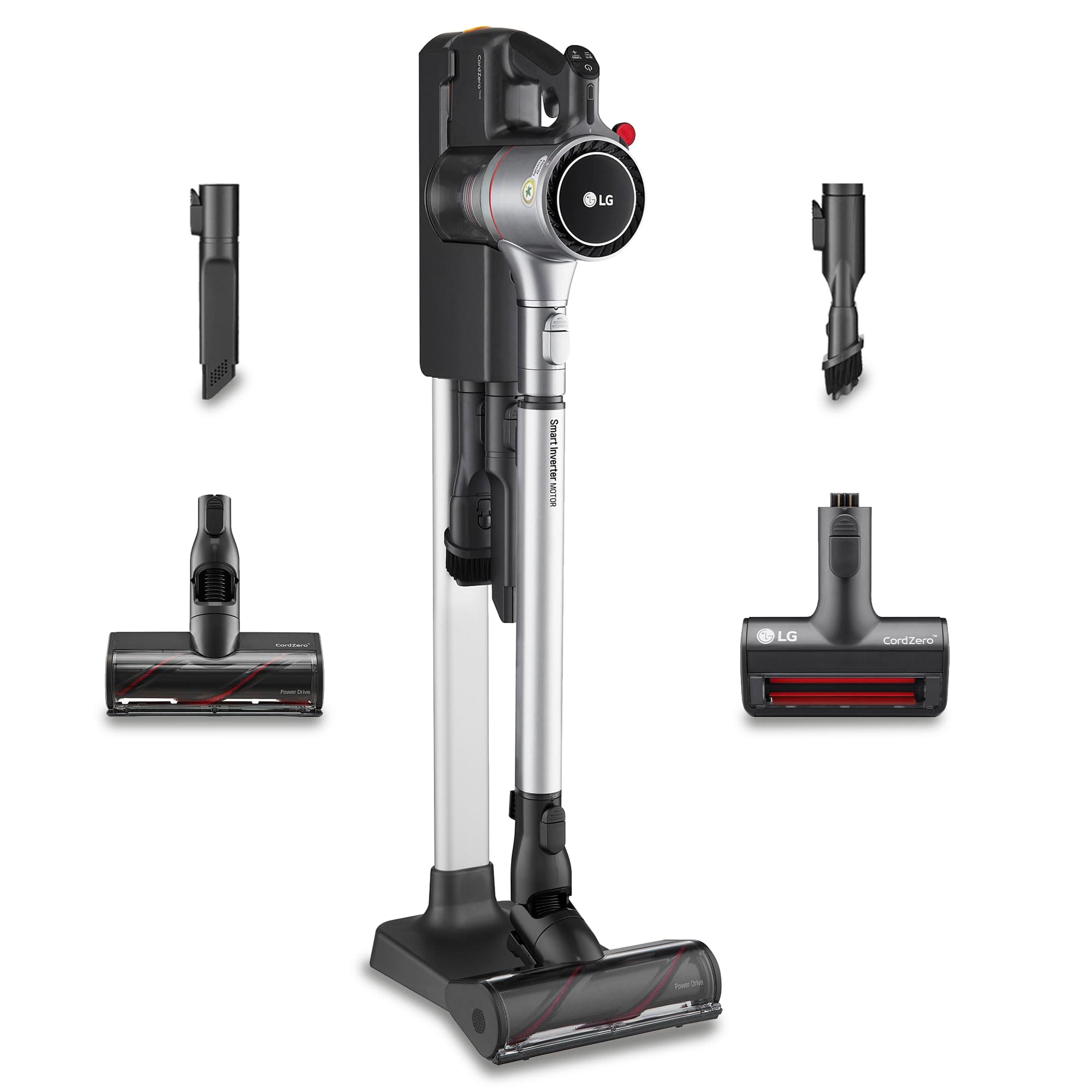 LG A9K-CORE2S - Aspirador Escoba, Kompressor 200W succión, con Doble batería y Sistema de compresión de Polvo, Silver