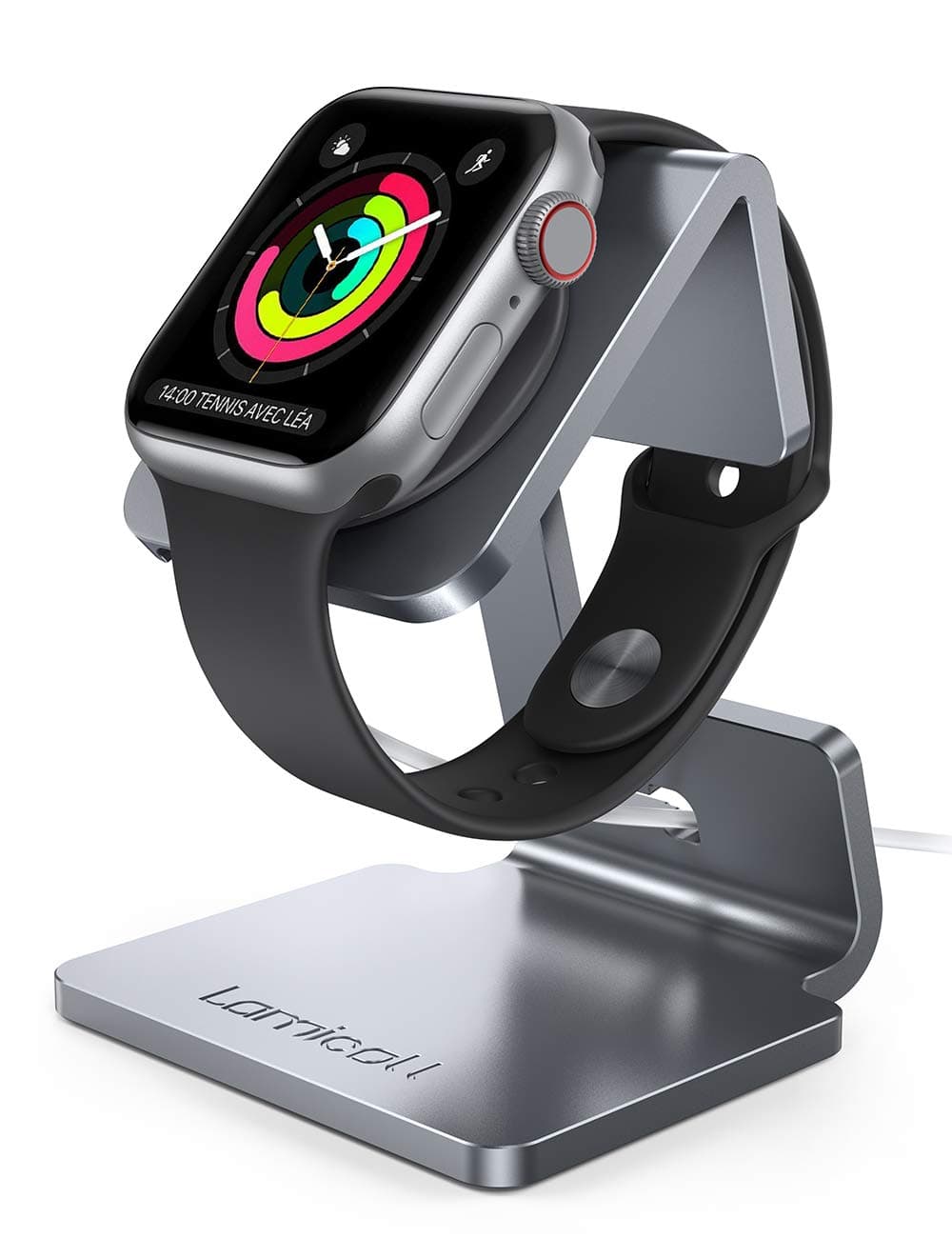 Lamicall Ladestation für Apple Watch, Charging Dock Station - Halterung Ständer für Apple Watch Series 11,10, 9, 8, SE3, Ultra 3, iWatch Series 7/6/5, 49mm / 46mm / 44mm / 42mm / 40mm / 38mm - Grau