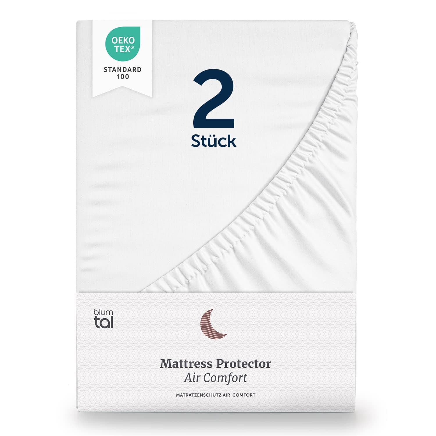Blumtal® Matratzenschoner 140x200cm im 2er Set - Matratzenschutz wasserdicht - Oeko-TEX zertifizierter Matratzenschoner wasserdicht 140x200 cm - knisterfreier Schutz Matratzen - Schonbezug Matratze