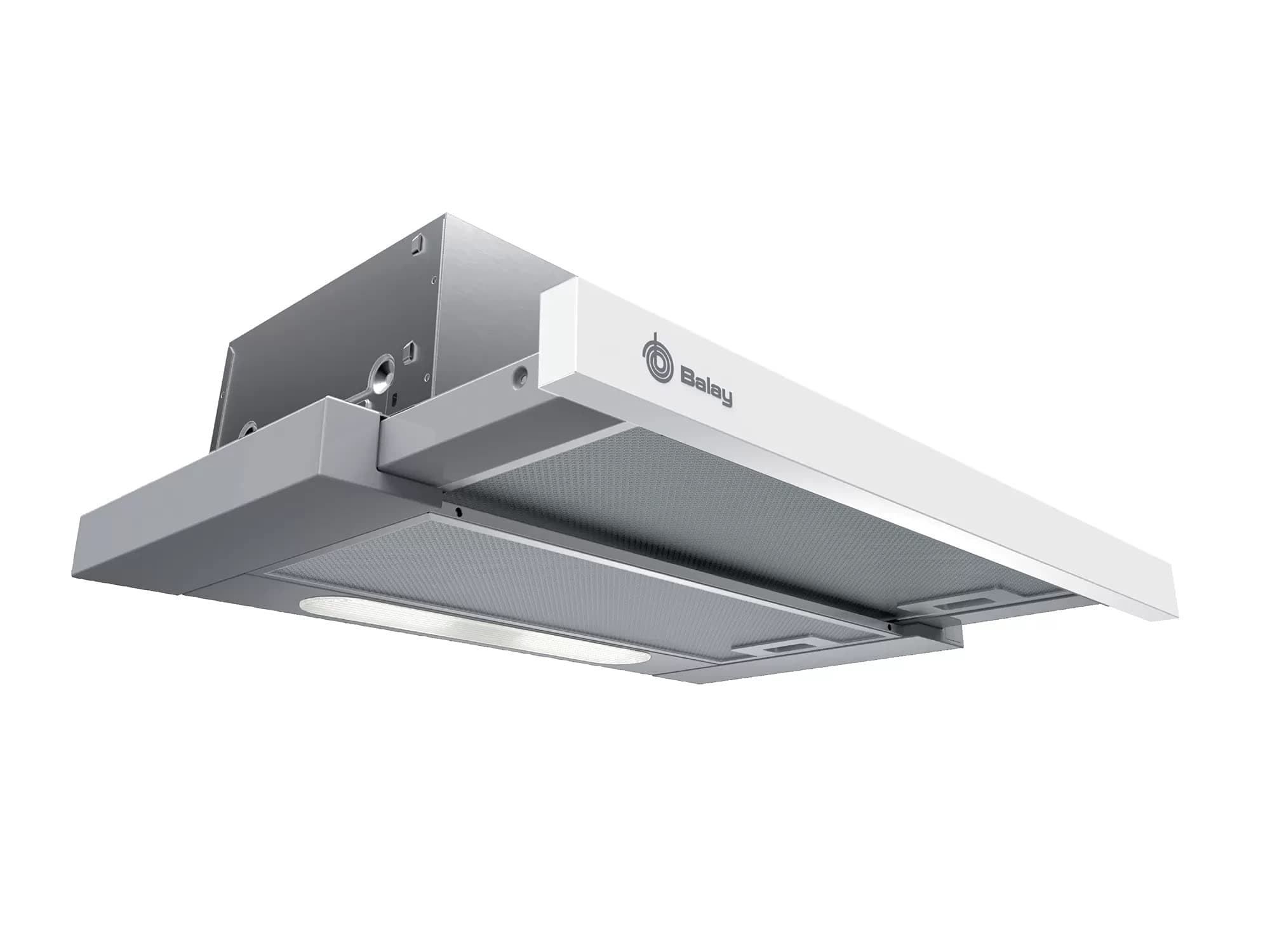 Balay - Campana Telescópica, 60 cm de ancho, 3 Potencias, Acero Inoxidable / Blanco, 3BT262MB