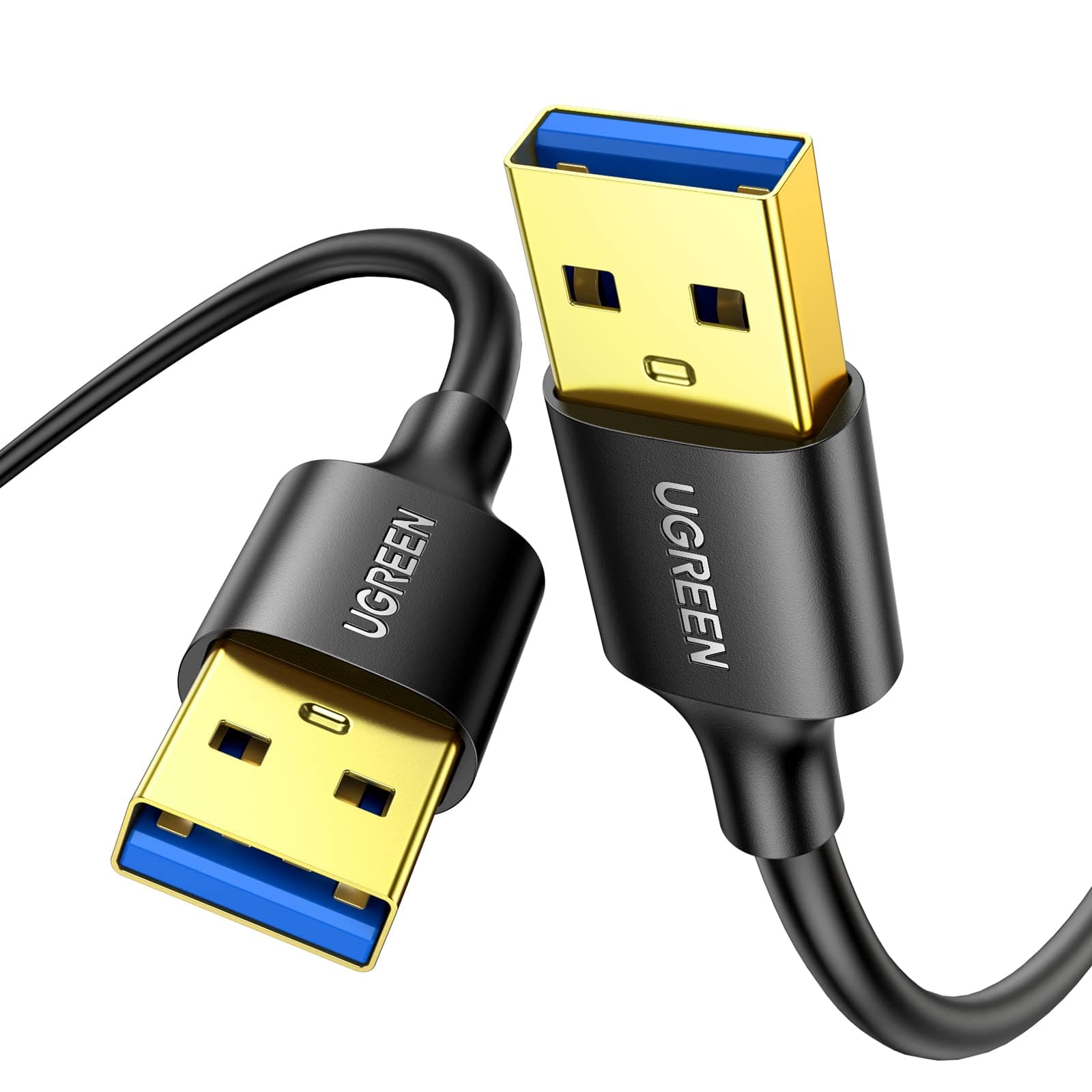 UGREEN USB Kabel 3.0 Super Speed Kabel A Stecker auf A Stecker USB Verbindungskabel kompatibel mit Drucker, Modems, Festplatten, Kameras usw. (3m)
