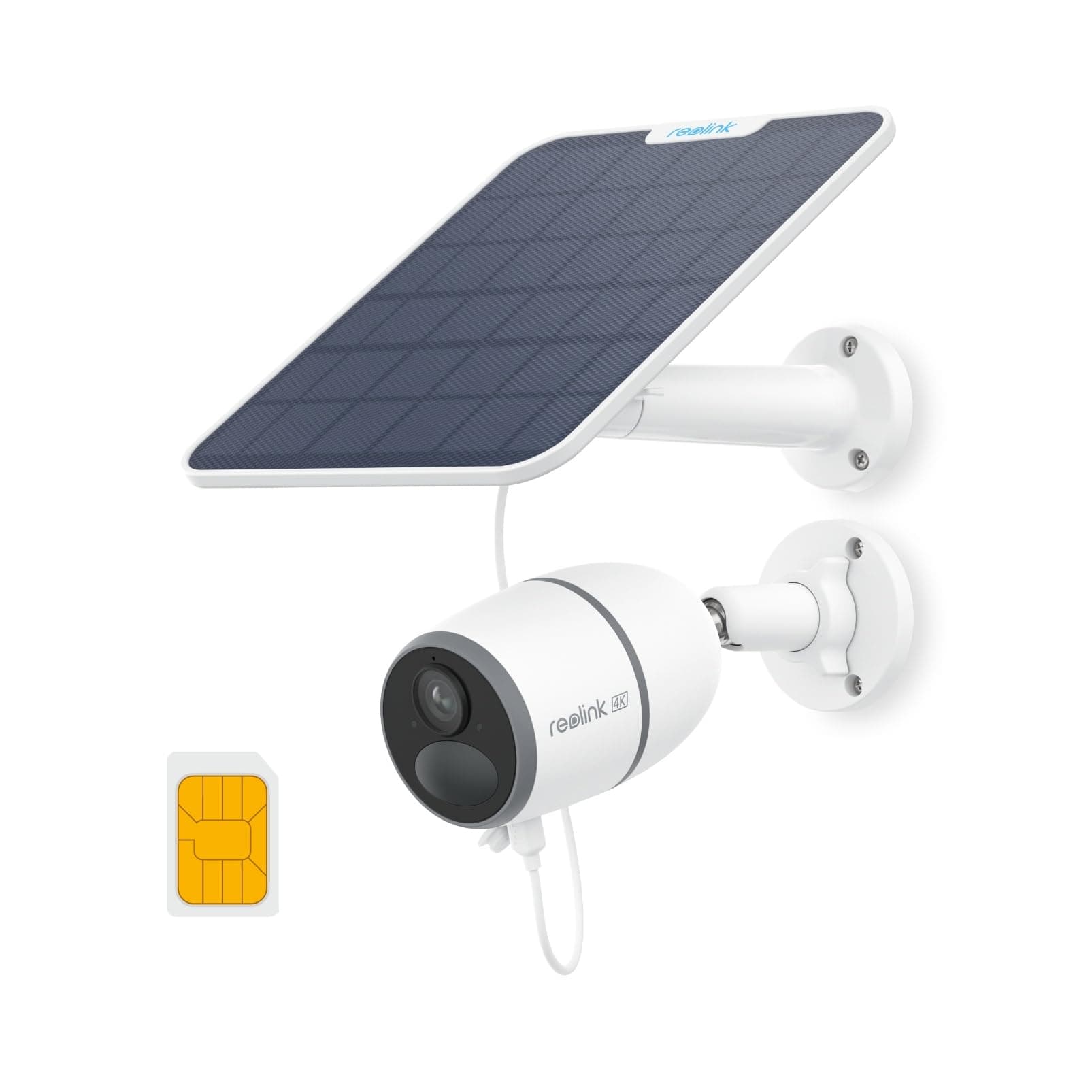 Reolink 4K 8MP Cámara Vigilancia WiFi Exterior Solar, Cámaras de Vigilancia sin Cables 3G/4G LTE, Visión Nocturna, Batería Extraíble, Detección de AI y PIR, Audio de 2 Vias, Go Ultra + Panel Solar 6W