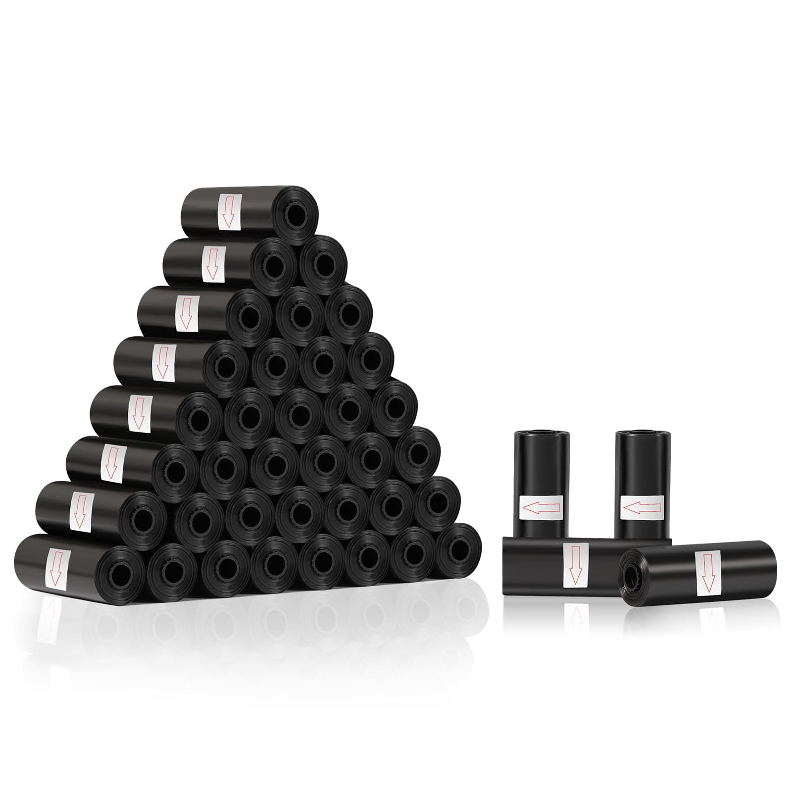 Diboniur 600 Pièces Sac a Crottes Chien, Noir Sac a Caca pour Chien, Solides et Anti-fuite Sacs à Déjection Animale (40 Rouleaux, 15 par Rouleau)