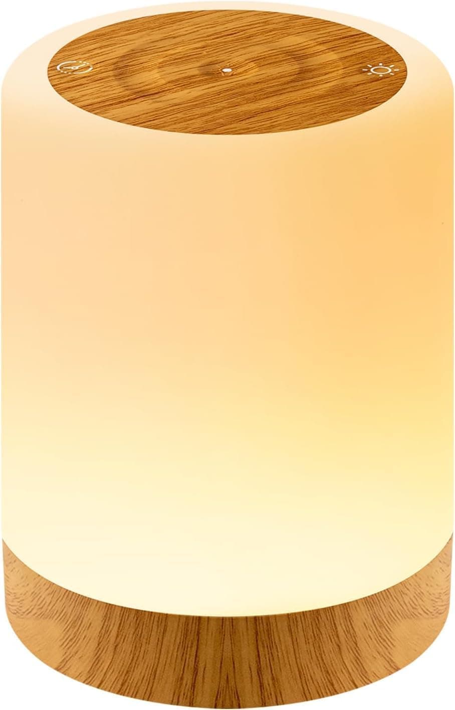 Auxmir Lampada da Comodino LED Touch, Luce Notturna senza Fili, 3000mAh Ricaricabile, Colori RGB, 5 Modalità, 5 Livelli di Luminosità, Funzione Timer, Abat Jour Comodino per Cameretta, Camera da letto