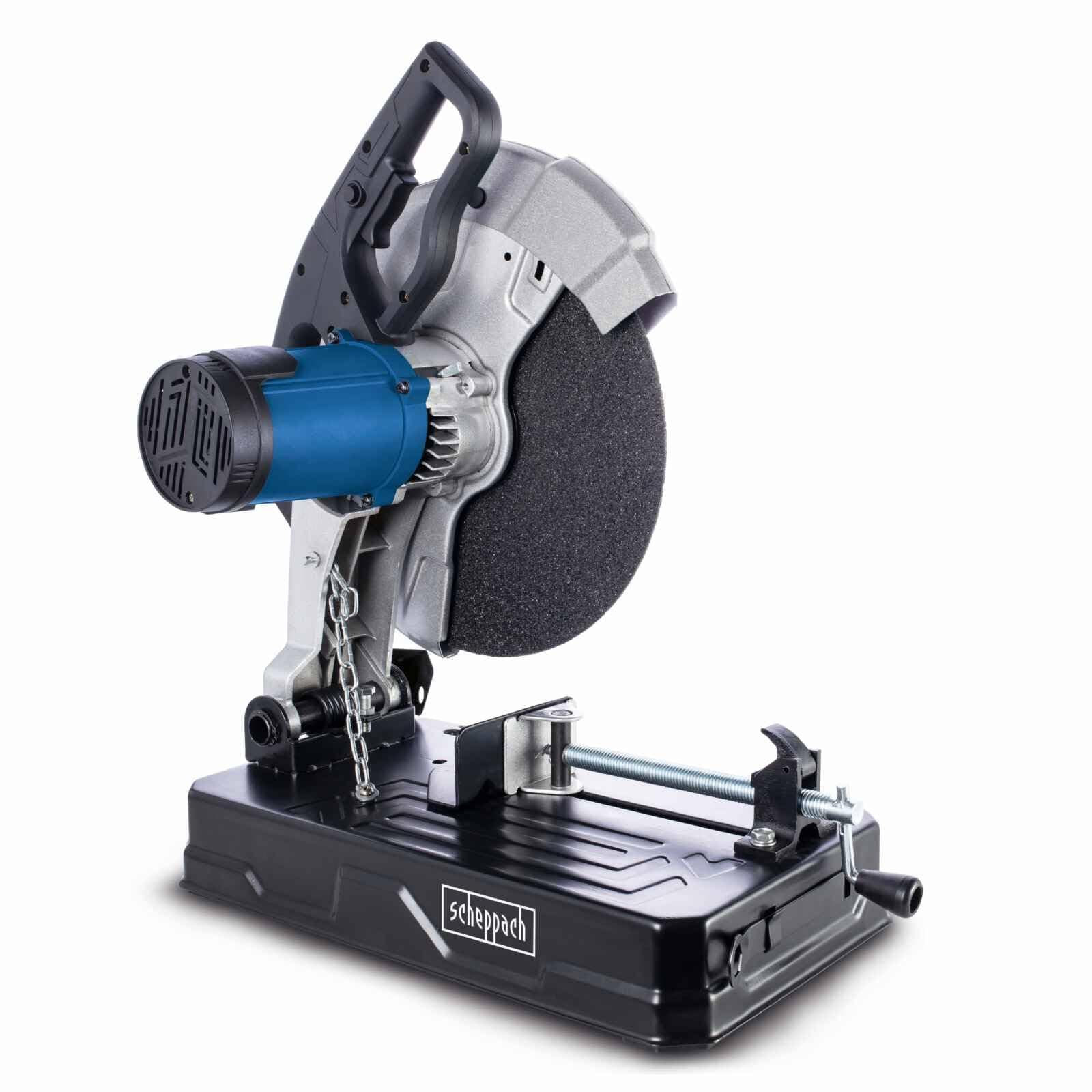Scheppach Tronçonneuse à Métaux MT150 | Scie à métaux | Hauteur de coupe max. 115 mm | 2600W | 4200 min-1 | Disque à tronçonner Ø355 x 25,4 mm | Angle d'inclinaison 0-45°