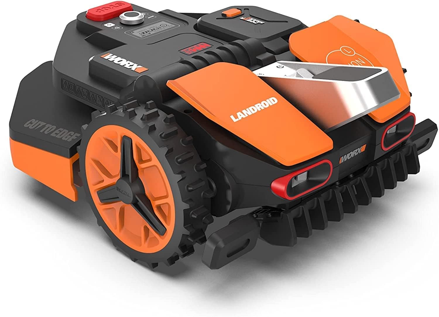 WORX LANDROID VISION WR213E.1, Robot Tondeuse sans fil périphérique 1300 m² Surf.max 1400 m², installation en 30 min, Caméra 4K + IA Adaptative, évite tous les obstacles, coupe des bordures, Multizone
